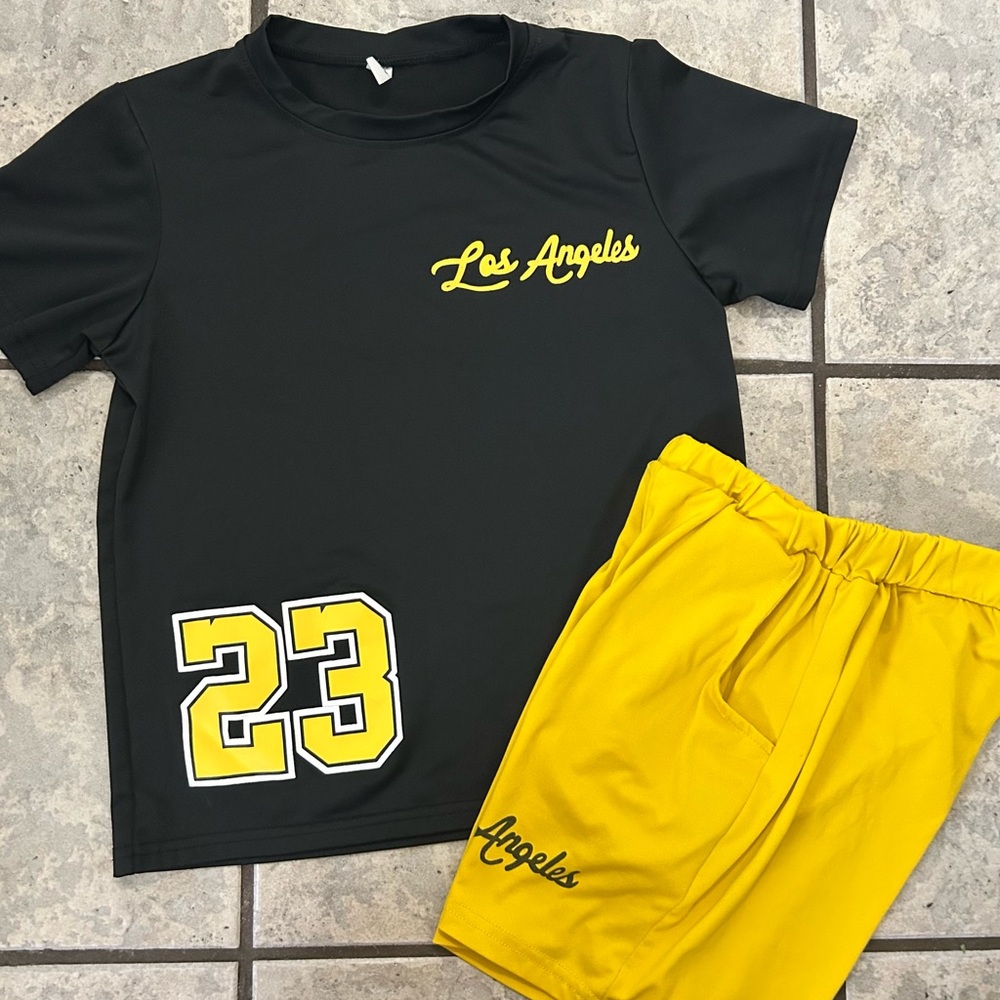 Black and Yellow Los Angeles Sports Set